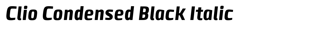 Clio Condensed Black Italic image